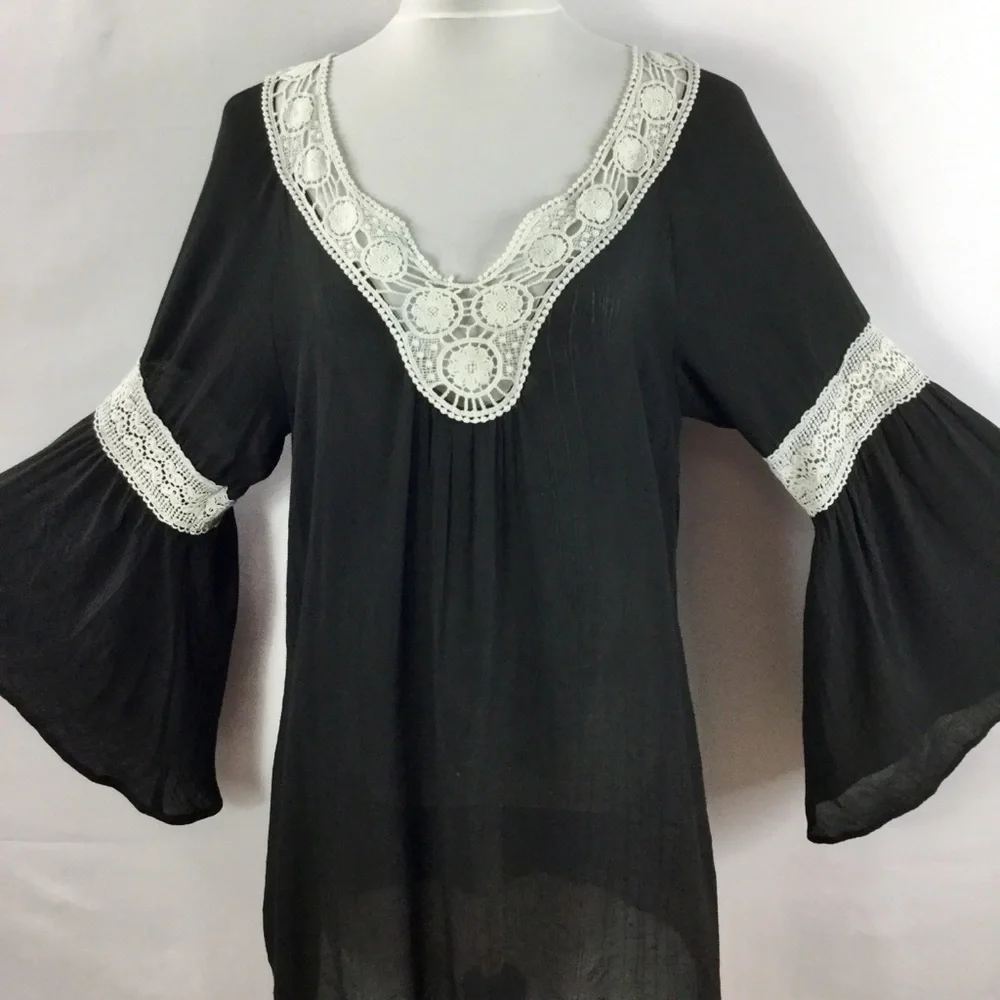 Umgee Bohemian Tunic Peasant Top Blouse Size 1XL - Picture 2 of 13